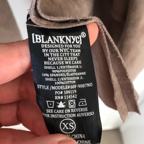 Blank NYC Cloud Nine Faux Suede Drape Waterfall Cardigan Jacket - Picture 8 of 10